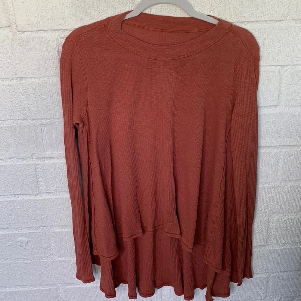 Lululemon Dare to Drape Long Sleeve Top Rustic Clay Top size medium